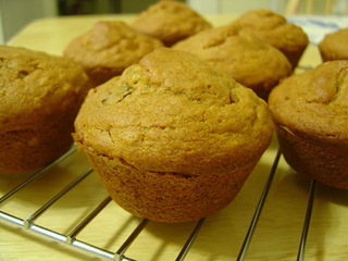 Peanut butter raisin muffins.