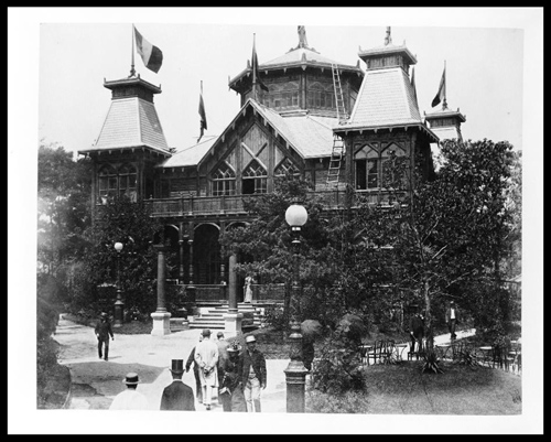 Exposition building Paris Exposition 1889.