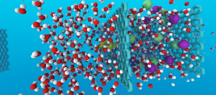 An illustration of a brightly colored molecular model.