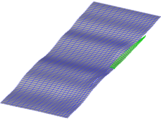 Vessel advancing at 45 knots in sea state with H1/3=6m, T1=12s