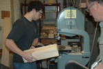 A student prepares to make his initial profile cut.