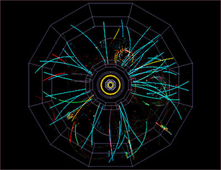 A computer rendering of the collision data.