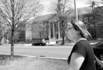 Photograph of Ms. Freeman heading to her car at the end of a long day.