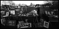 Photo of the tables of goods setup by Chuck and Francine.